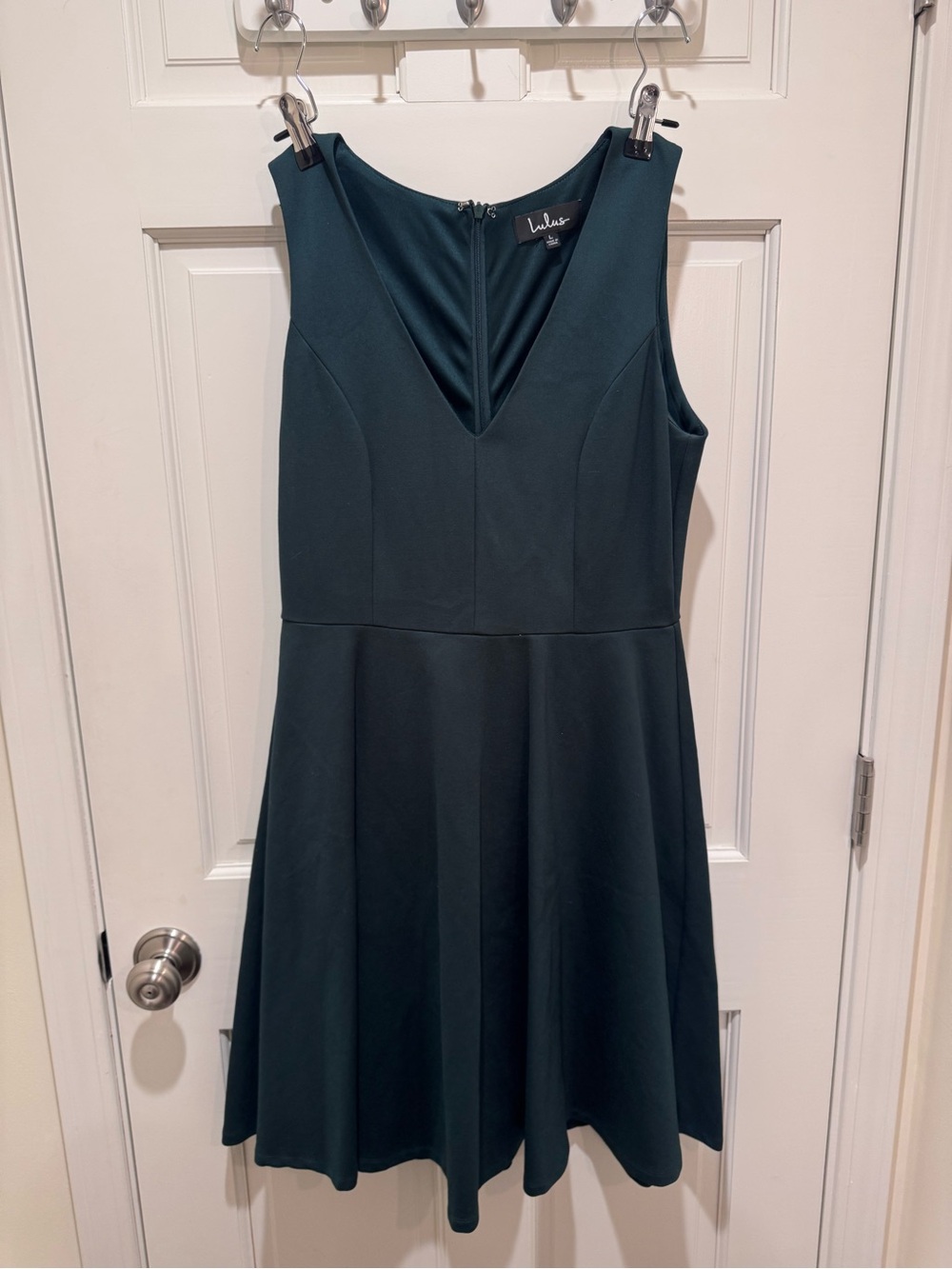 Lulu's Bon Appetit Forest Green Skater Dress Dress - Picture 5 of 6